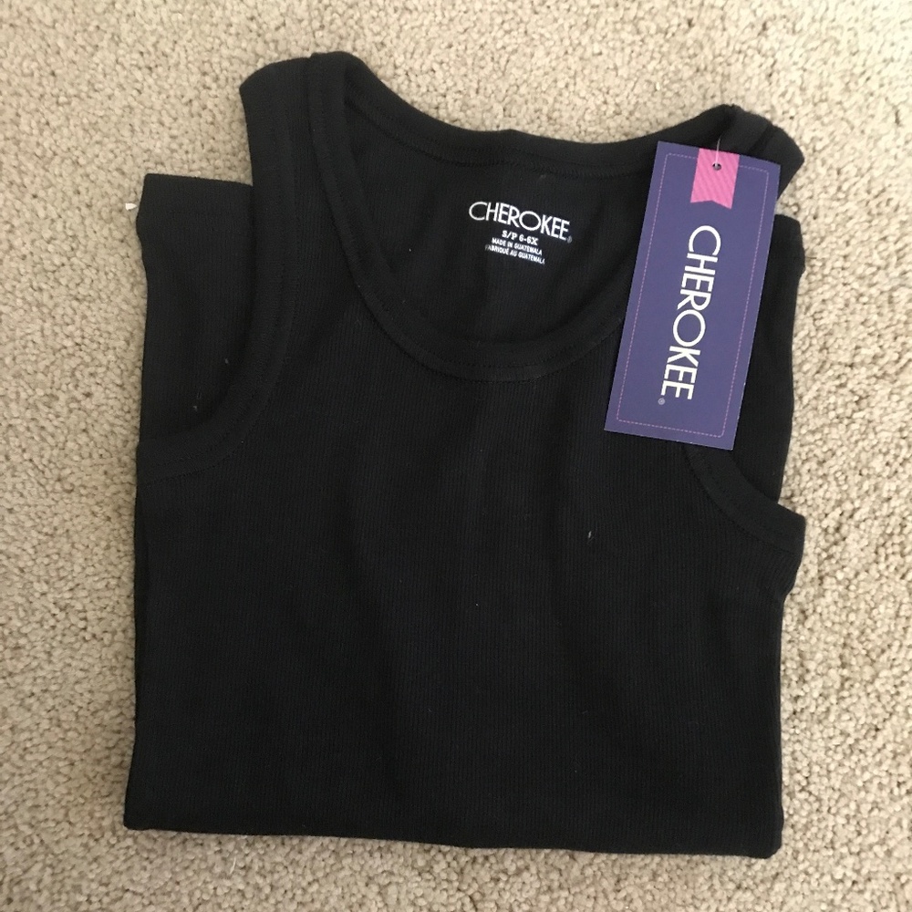 Black Ribbed Cherokee Tank